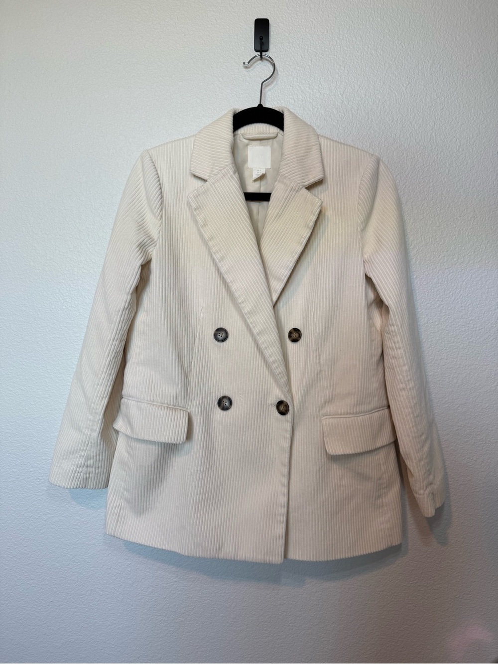 H&M Double Breasted Corduroy Blazer